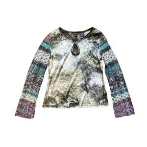 Nikky Collection Collage Velvet Blouse: Y2K, Modern